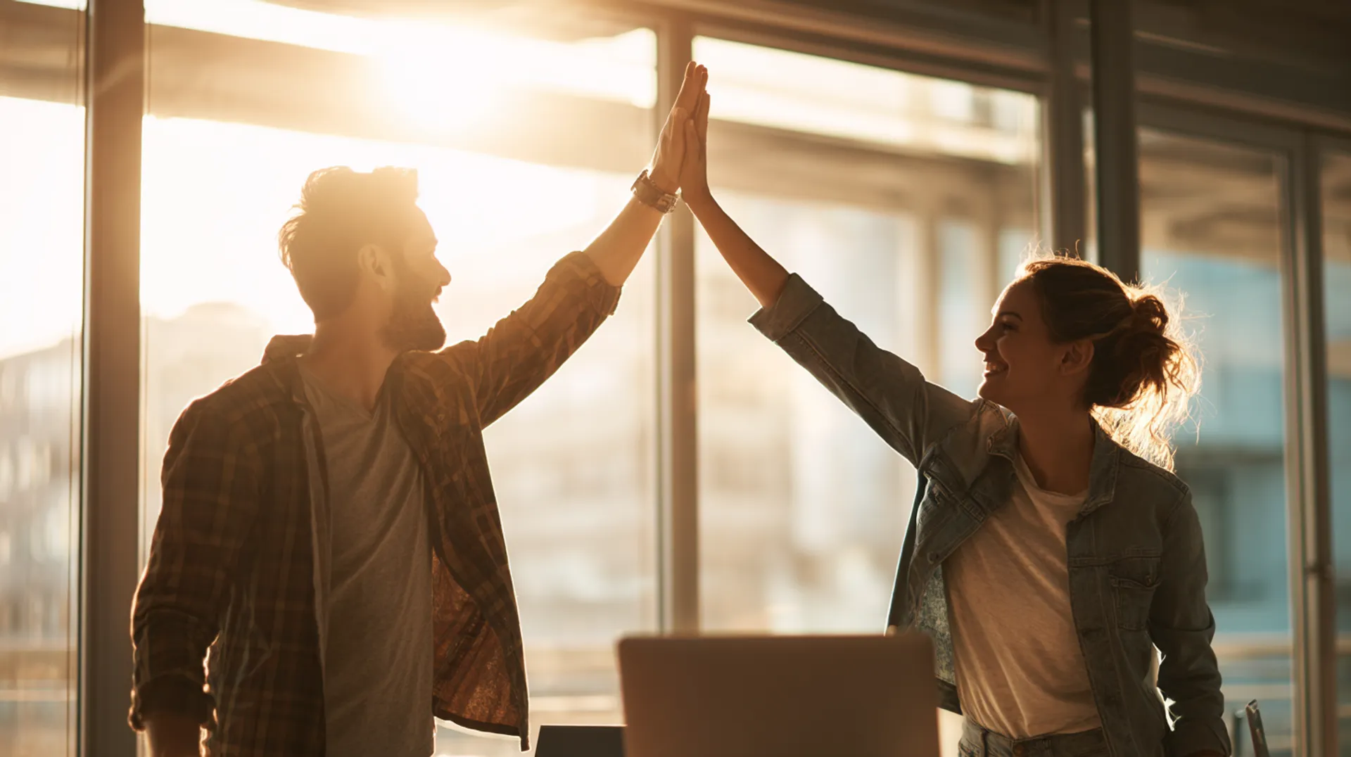 Team celebrating success