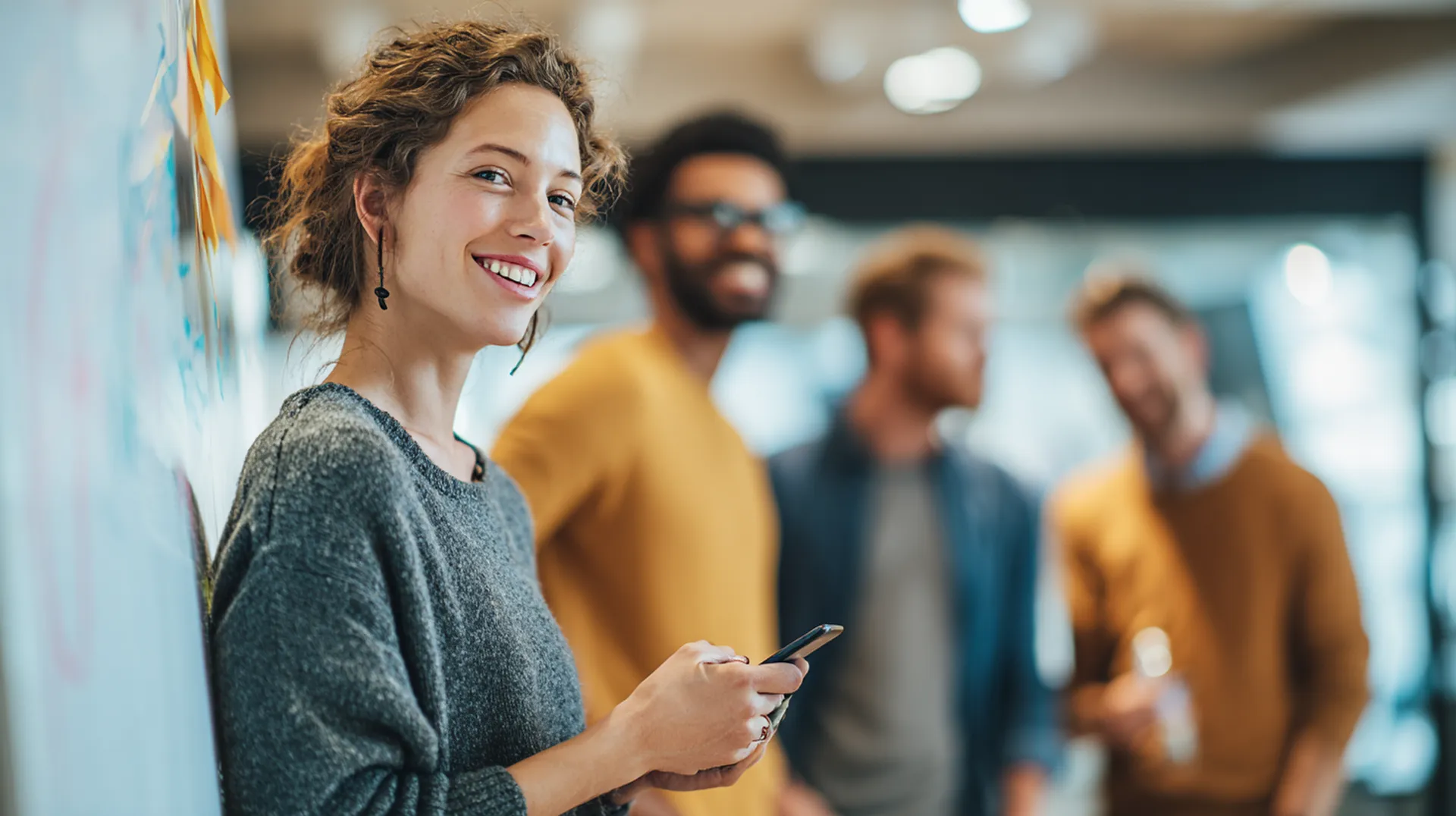 Sales team collaborating